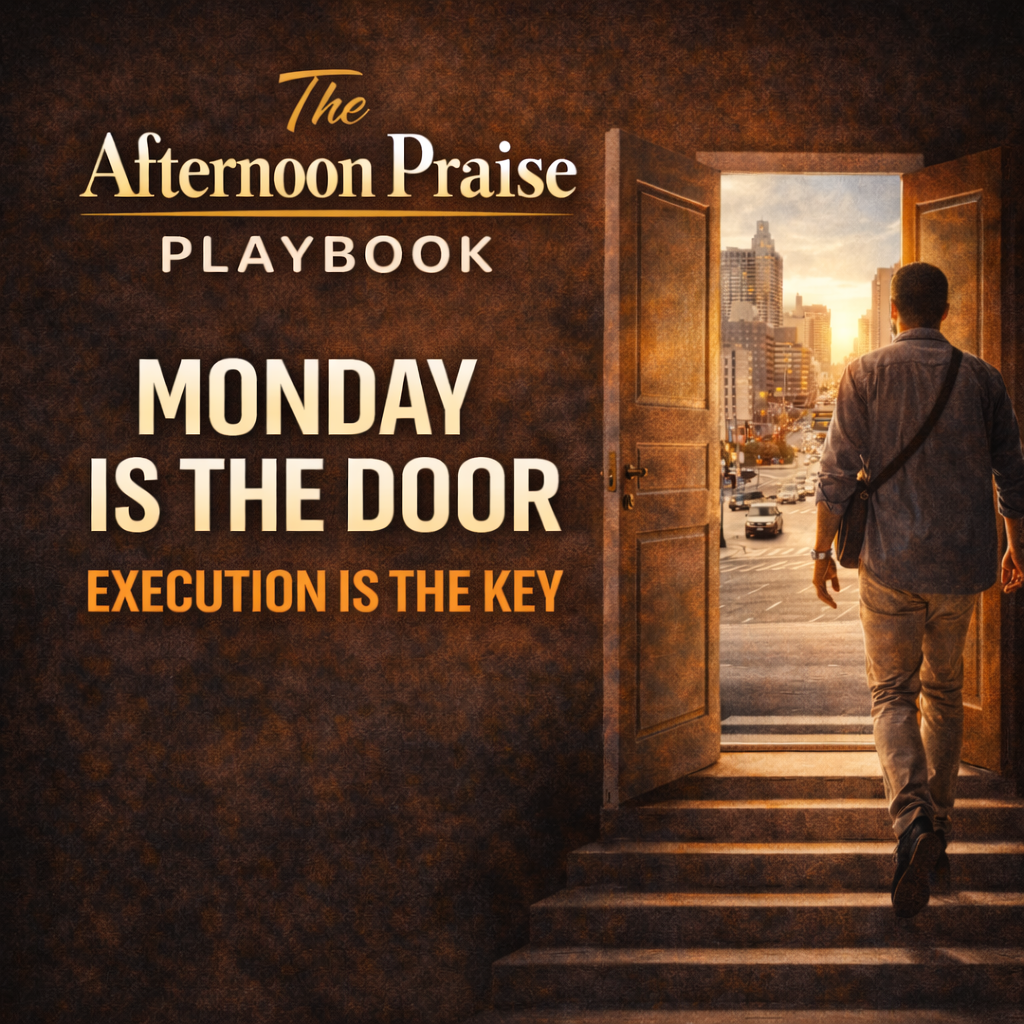 Afternoon Praise Playbook Monday Is the Door, Execution Is the Key