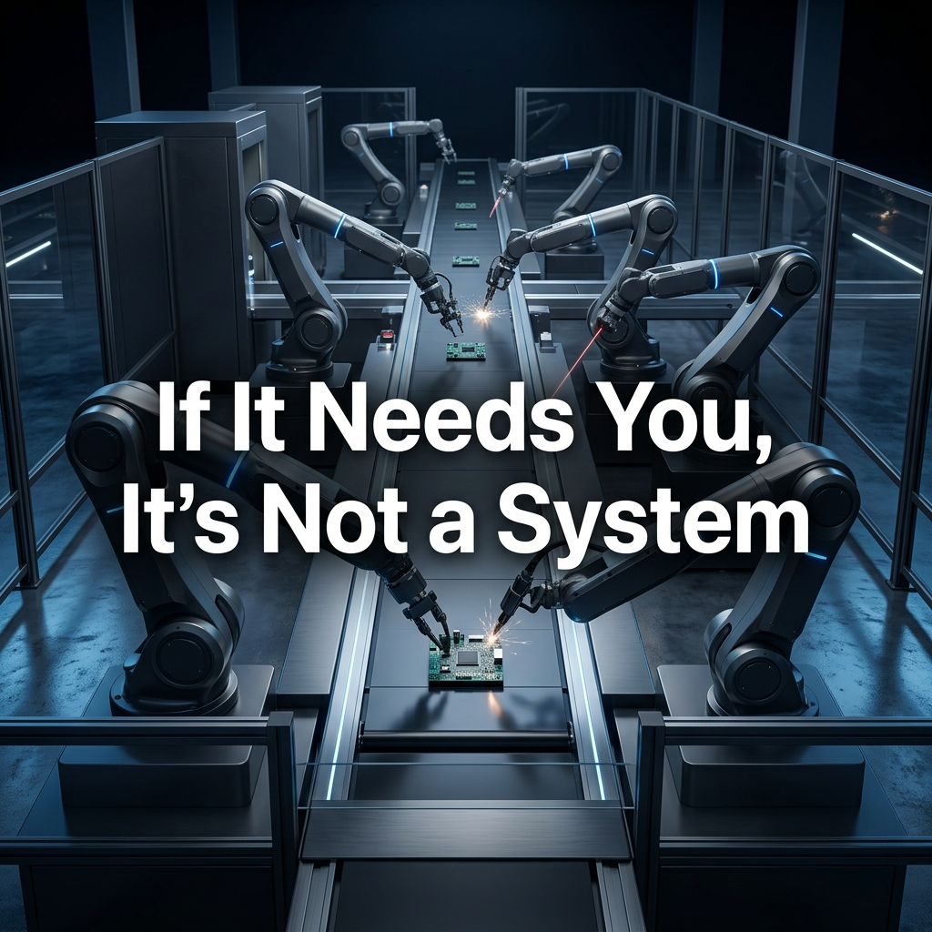 THRIVE THURSDAY If It Needs You, It’s Not a System
