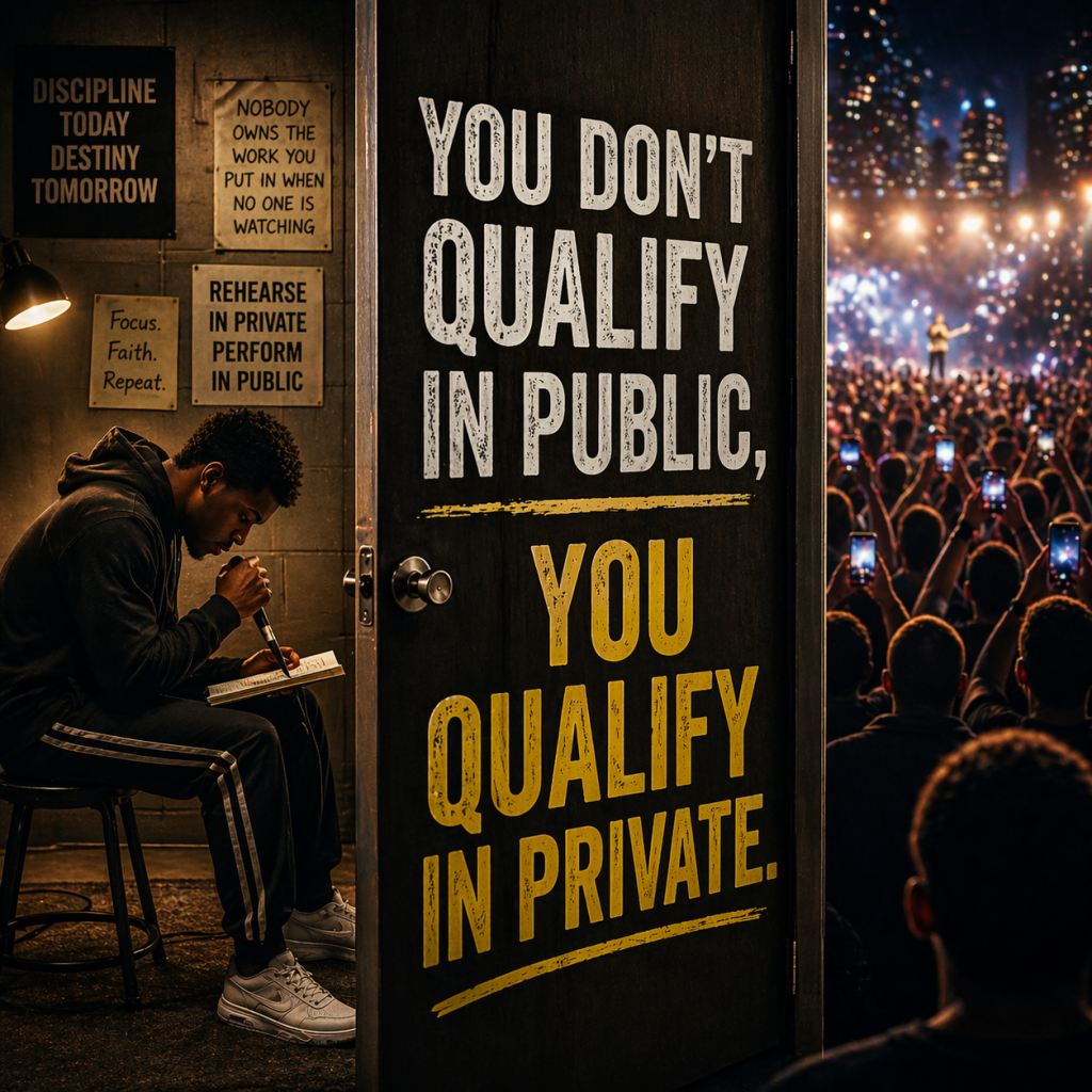 Triumph Tuesday You Don’t Qualify in Public, You Qualify in Private