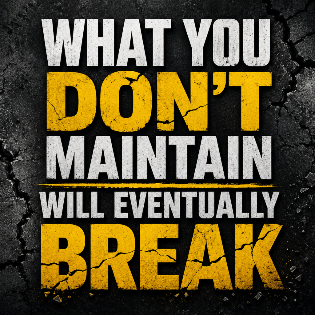 Thrive Thursday What You Don’t Maintain Will Eventually Break