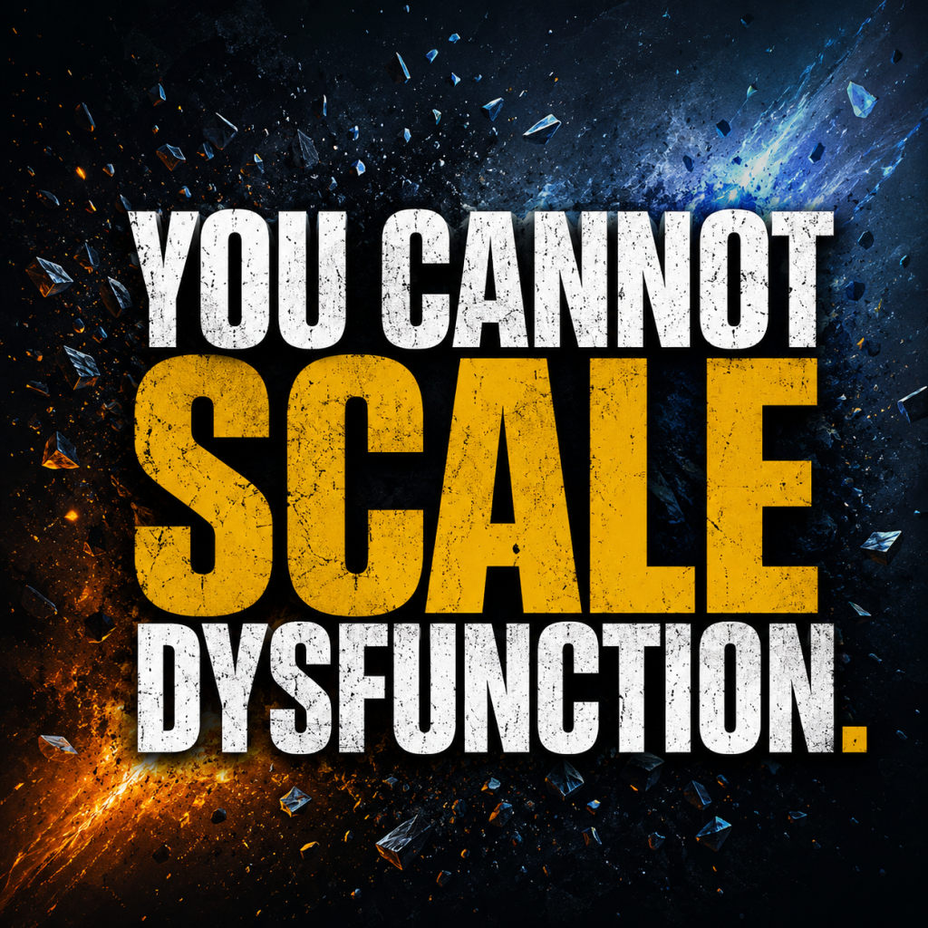 Thrive Thursday You Cannot Scale Dysfunction