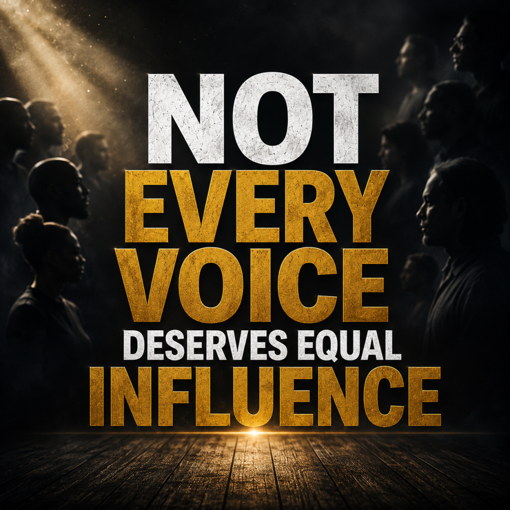 THRIVE THURSDAY NOT EVERY VOICE DESERVES EQUAL INFLUENCE